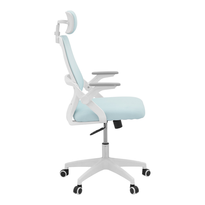Office chair Peja pakoworld fabric mesh light blue-frame white 58x60x107-117cm Office chair Peja pakoworld fabric mesh light blue-frame white 58x60x107-117cm
