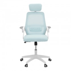 Office chair Peja pakoworld fabric mesh light blue-frame white 58x60x107-117cm Office chair Peja pakoworld fabric mesh light blue-frame white 58x60x107-117cm