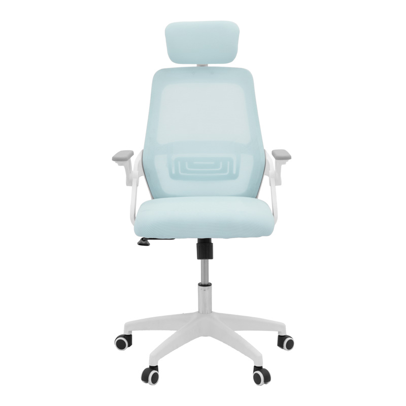 Office chair Peja pakoworld fabric mesh light blue-frame white 58x60x107-117cm Office chair Peja pakoworld fabric mesh light blue-frame white 58x60x107-117cm