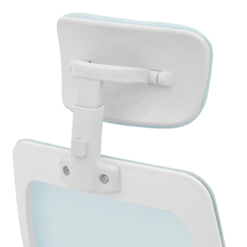Office chair Peja pakoworld fabric mesh light blue-frame white 58x60x107-117cm Office chair Peja pakoworld fabric mesh light blue-frame white 58x60x107-117cm