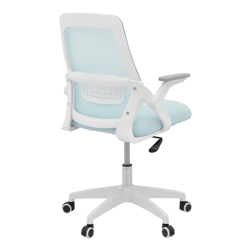Office chair Reji pakoworld fabric mesh light blue -frame white 58x60x89-99cm Office chair Reji pakoworld fabric mesh light blue -frame white 58x60x89-99cm