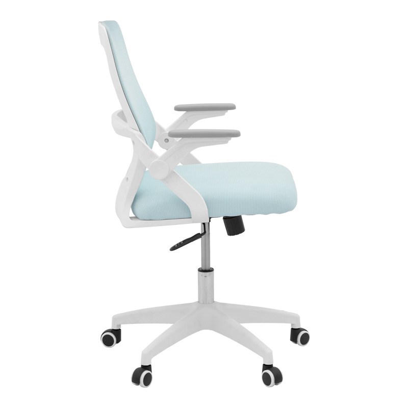 Office chair Reji pakoworld fabric mesh light blue -frame white 58x60x89-99cm Office chair Reji pakoworld fabric mesh light blue -frame white 58x60x89-99cm