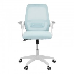 Office chair Reji pakoworld fabric mesh light blue -frame white 58x60x89-99cm Office chair Reji pakoworld fabric mesh light blue -frame white 58x60x89-99cm