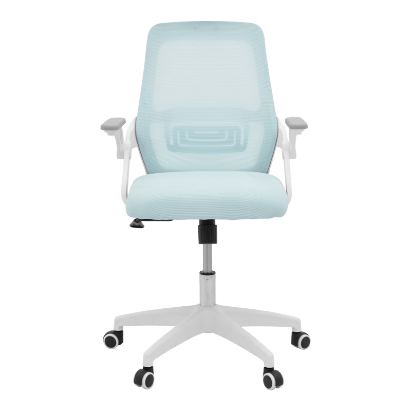 Office chair Reji pakoworld fabric mesh light blue -frame white 58x60x89-99cm Office chair Reji pakoworld fabric mesh light blue -frame white 58x60x89-99cm