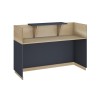 Reception Lotus pakoworld in oak -  dark grey color 140x70x110cm