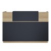 Reception Lotus pakoworld in oak -  dark grey color 200x70x110cm