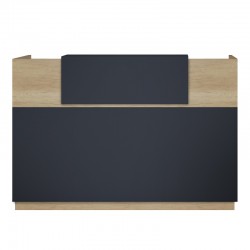 Γραφείο reception Lotus pakoworld σε χρώμα φυσικό - ανθρακί 200x70x110εκ