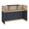 Reception Lotus pakoworld in oak -  dark grey color 200x70x110cm