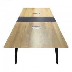 Meeting table professional Denith pakoworld dark grey-natural 240x120x75cm