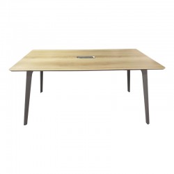 Meeting table professional Denith pakoworld dark grey-natural 180x100x75cm
