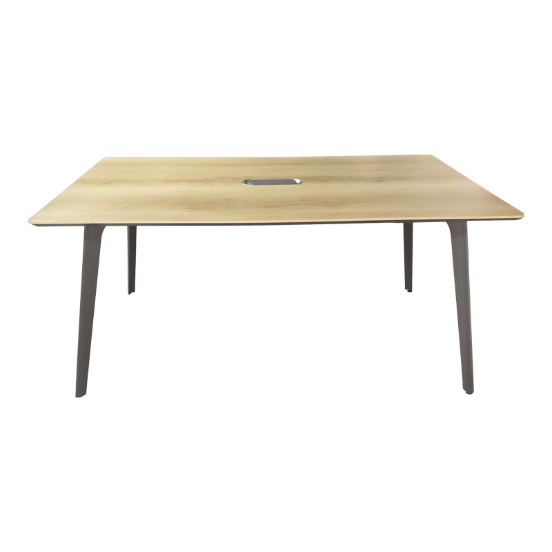 Meeting table professional Denith pakoworld dark grey-natural 180x100x75cm