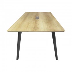 Meeting table professional Denith pakoworld dark grey-natural 180x100x75cm