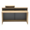 Reception desk Lotus pakoworld in natural-antracite color 160x60x105cm