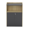 Professional low cabinet Lotus pakoworld in natural-anthracite color 80x40x120cm