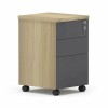 Professional chest of 3 drawers Lotus pakoworld in natural-anthracite color 40x44x61cm