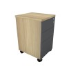 Professional chest of 3 drawers Lotus pakoworld in natural-anthracite color 40x44x61cm