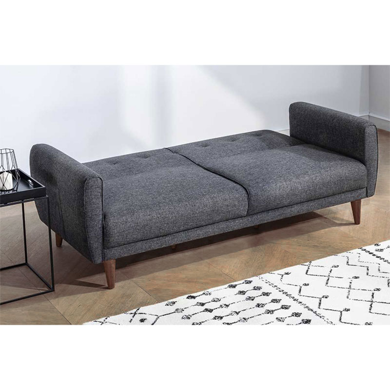 Καναπές 3θέσιος κρεβάτι PWF-0179 με ύφασμα ανθρακί 205x80x85εκ