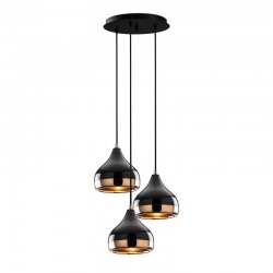 Three-light ceiling lamp Elprecious pakoworld E27 black-bronze Φ37x111cm Three-light ceiling lamp Elprecious pakoworld E27 black-bronze Φ37x111cm