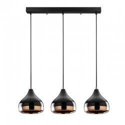 Ceiling lamp three-light Elprecious pakoworld E27 black-bronze 67x17x110cm Ceiling lamp three-light Elprecious pakoworld E27 black-bronze 67x17x110cm
