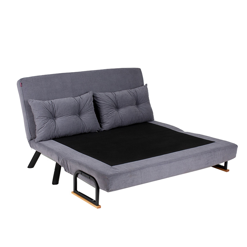 Καναπές κρεβάτι PWF-0546 pakoworld 2θέσιος ύφασμα ανθρακί-μαύρο 133x78x78εκ