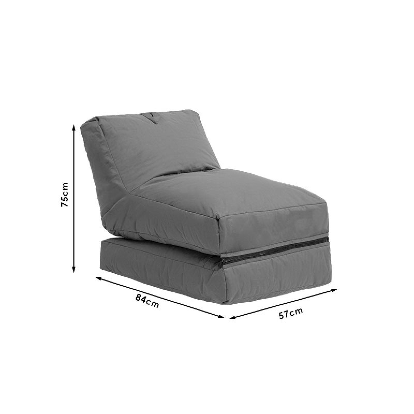 Bean bag armchairbed Dreamy pakoworld waterproof gray