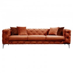 3 seater sofa PWF-0579 pakoworld Chesterfield type fabric tile 237x90x73cm 3 seater sofa PWF-0579 pakoworld Chesterfield type fabric tile 237x90x73cm