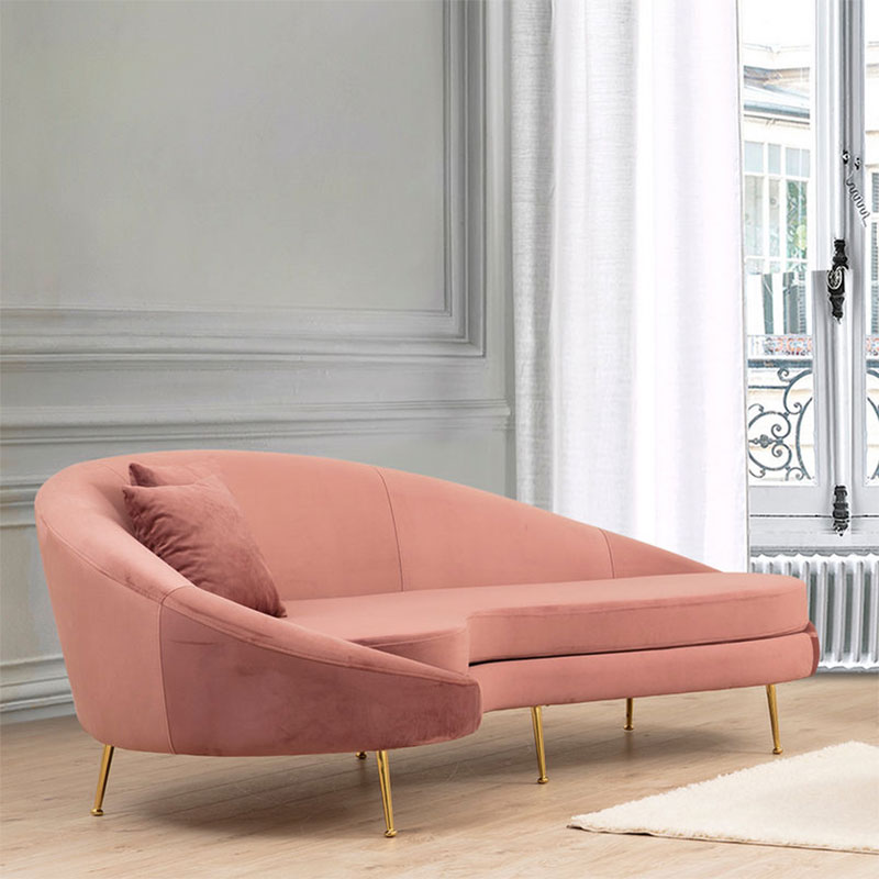 3 seater sofa PWF-0574 pakoworld right corner abric pink 255x120x85cm 3 seater sofa PWF-0574 pakoworld right corner abric pink 255x120x85cm
