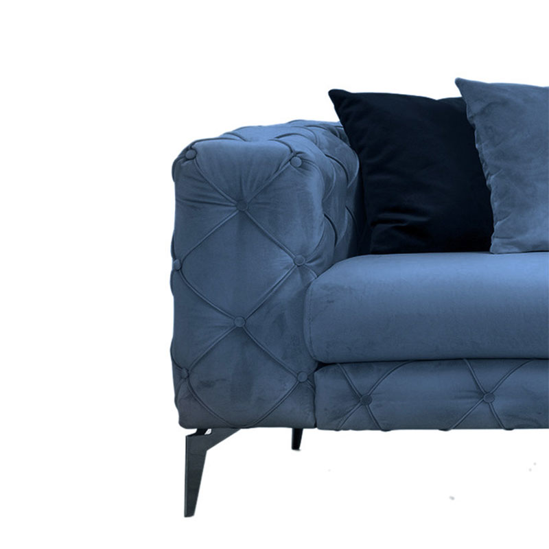 3 seater sofa PWF-0579 pakoworld Chesterfield type fabric light blue 237x90x73cm 3 seater sofa PWF-0579 pakoworld Chesterfield type fabric light blue 237x90x73cm