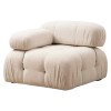 Polymorphic sofa Divine with fabric in cream color 288/190x75cm