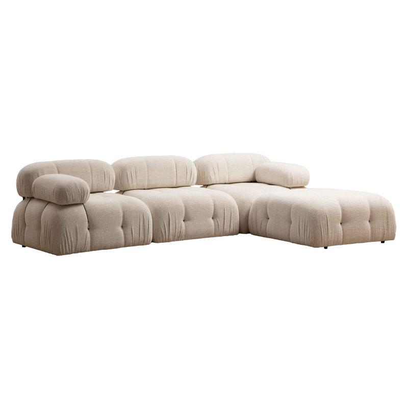 Polymorphic sofa Divine with fabric in cream color 288/190x75cm Polymorphic sofa Divine with fabric in cream color 288/190x75cm