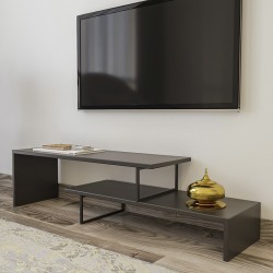 Tv stand Ferocity pakoworld in colour anthracite 120x30x45cm Tv stand Ferocity pakoworld in colour anthracite 120x30x45cm