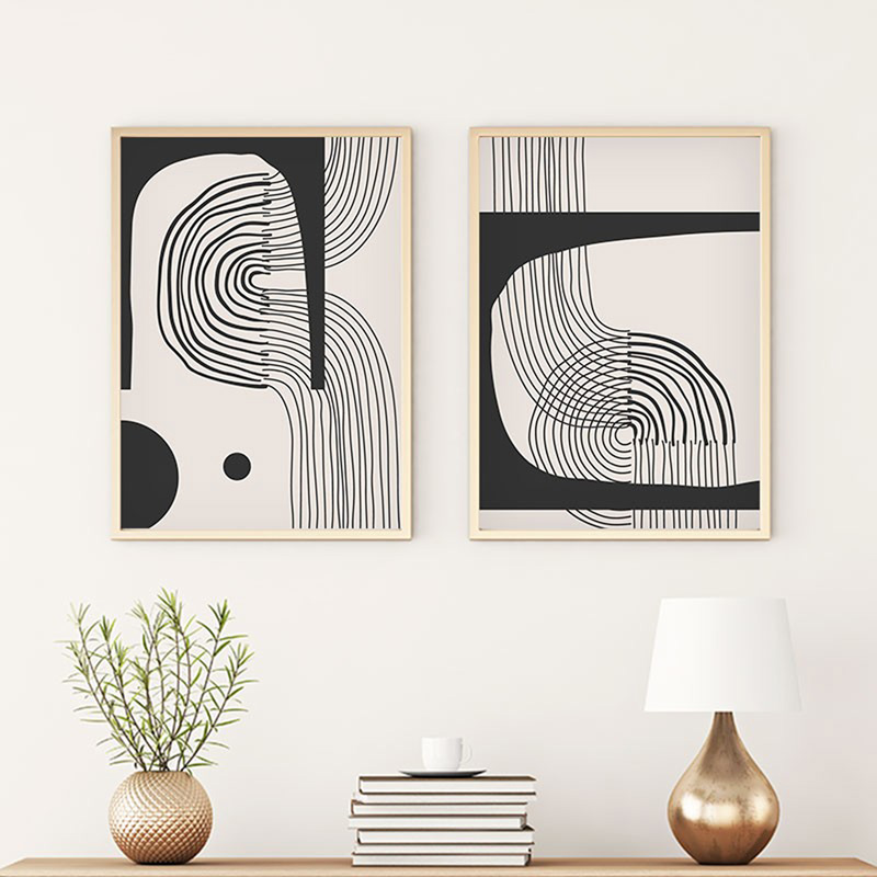 Canvas painting Bajou pakoworld diptych with digital printing 50x3x70cm