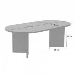 Coffee table Tabletod pakoworld in walnut color 119x60x40cm Coffee table Tabletod pakoworld in walnut color 119x60x40cm