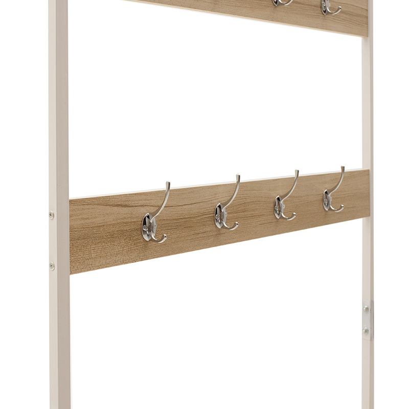 Entrance unit Ralph pakoworld MDF in white-oak color 80x40x170cm Entrance unit Ralph pakoworld MDF in white-oak color 80x40x170cm