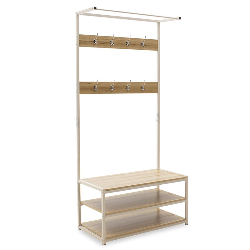 Entrance unit Ralph pakoworld MDF in white-oak color 80x40x170cm Entrance unit Ralph pakoworld MDF in white-oak color 80x40x170cm