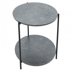 Coffee table Rhythm MDF color grey marble-black D48x60cm Coffee table Rhythm MDF color grey marble-black D48x60cm