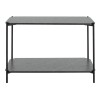 Βοηθητικό τραπέζι Mara MDF ανθρακί μαρμάρου-μαύρο 80x40x55cm