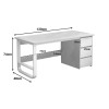 Γραφείο Salto pakoworld με συρταριέρα MDF φυσικό-λευκό 120x48x74εκ