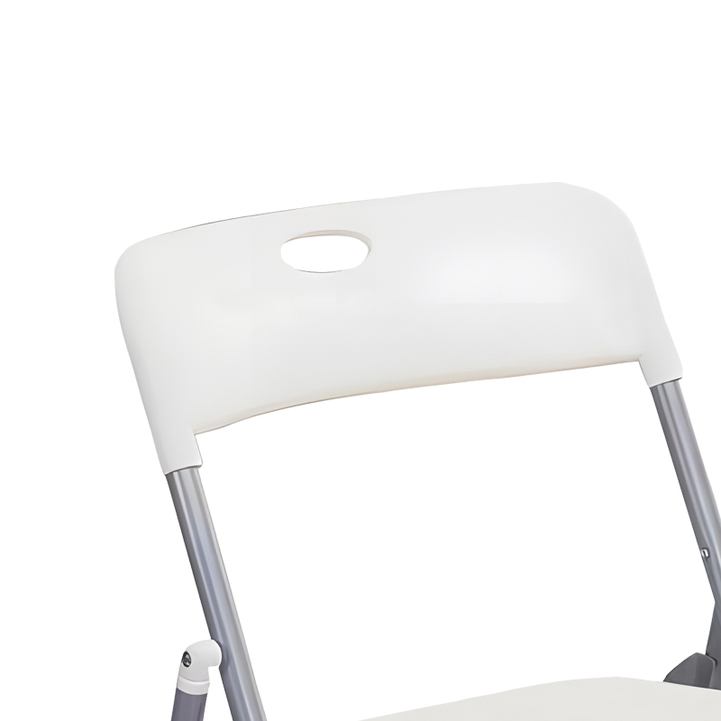 Καρέκλα πτυσσόμενη Daxton pakoworld PP λευκό-ασημί 49x46.5x73.5εκ