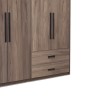 4-door wardrope Edritte pakoworld with drawers light walnut 160x52x195cm