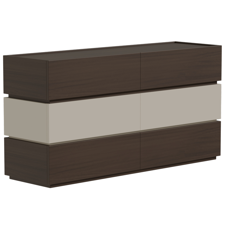 Sonlen pakoworld mdf chest of drawers in walnut-beige shade 120x40x72cm Sonlen pakoworld mdf chest of drawers in walnut-beige shade 120x40x72cm