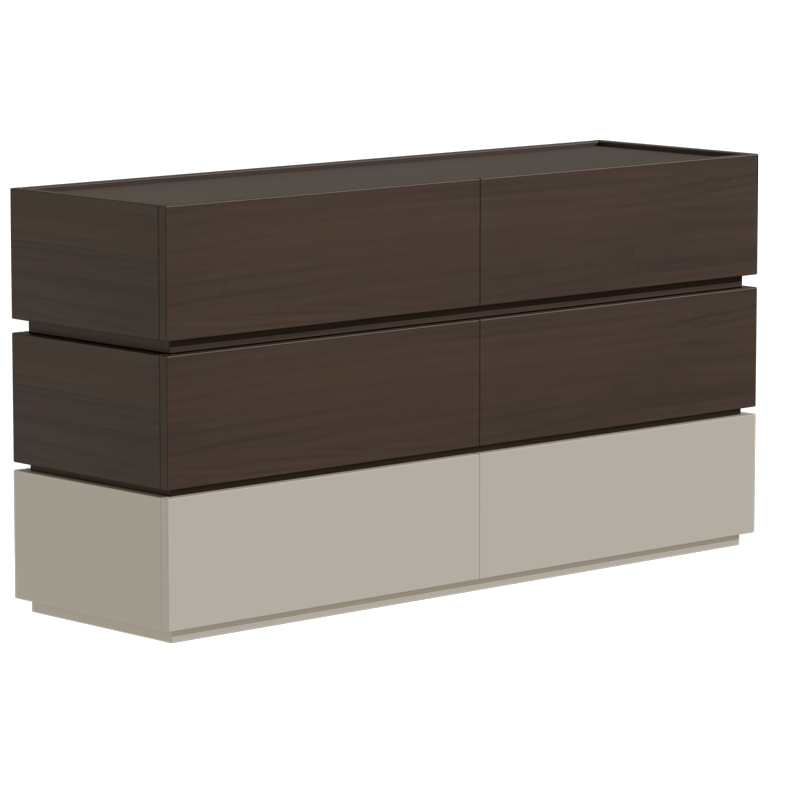 Sonlen pakoworld mdf chest of drawers in walnut-beige shade 120x40x72cm Sonlen pakoworld mdf chest of drawers in walnut-beige shade 120x40x72cm