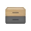 Sonlen pakoworld bedside table mdf in sonoma-charcoal shade 60x40x44.5cm