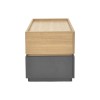 Sonlen pakoworld bedside table mdf in sonoma-charcoal shade 60x40x44.5cm