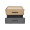 Sonlen pakoworld bedside table mdf in sonoma-charcoal shade 60x40x44.5cm