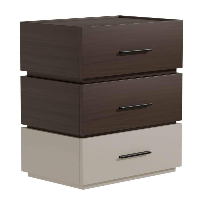 Sonlen pakoworld bedside table in walnut-beige shade 60x40x66cm Sonlen pakoworld bedside table in walnut-beige shade 60x40x66cm