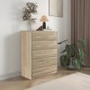Kuanger pakoworld mdf chest of drawers in natural shade 80x40x109cm