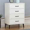 Adrenile pakoworld mdf chest of drawers in white shade and black metal leg 80x40x84cm