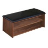 Shoe cabinet stool Kiana pakoworld 6 pairs in walnut color 80x32x44cm