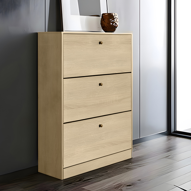 Warat 3 shoe Cabinet pakoworld in natural color 80x24x112cm Warat 3 shoe Cabinet pakoworld in natural color 80x24x112cm